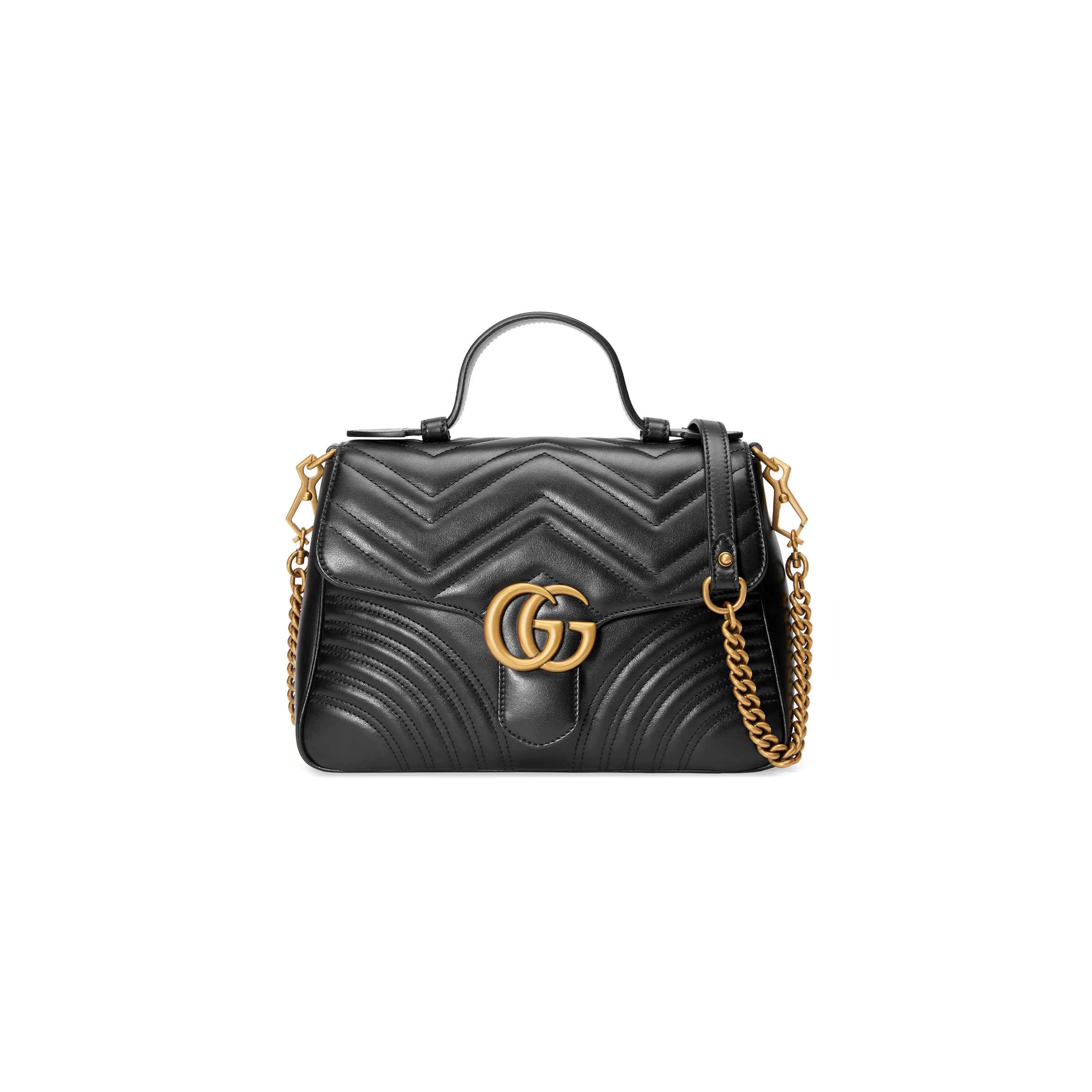 GUCCI GG MARMONT MEDIUM TOP HANDLE BAG 498110 (27*19*10.5cm)